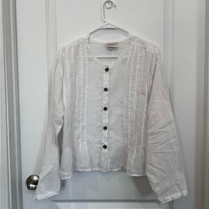 KLEEN White Button-Up Blouse